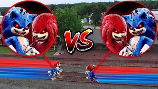 DRONE CATCHES SONIC & KNUCKLES VS SONIC.EXE & KNUCKLES.EXE IN REAL LIFE!! (EVIL TWINS) Wealth