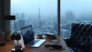 Skyline Focus Block | Shinjuku Tokyo Digital Workspace | Deep Work Music for Sustained Productivity