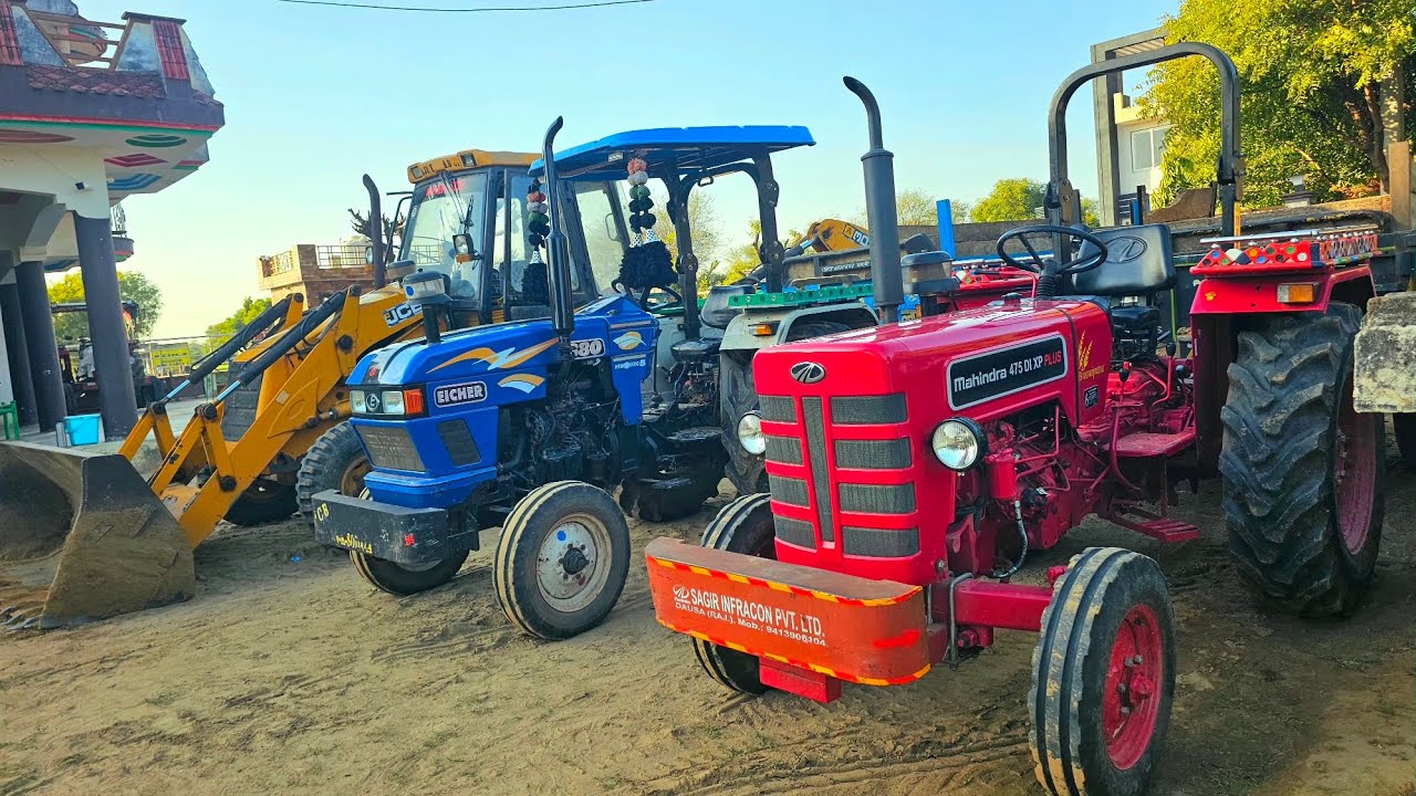 New JCB 3dx Machine Loading Tractor Stuck in Mud Mahindra 575 Eicher 485 Kubota Models | Jcb Tractor