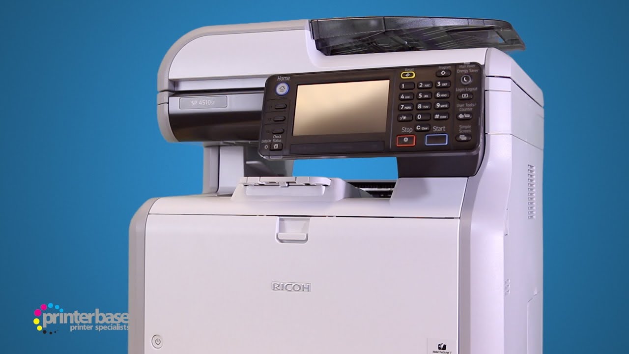 Ricoh SP-4510SF Mono Laser Multifunction Printer | printerbase.co.uk -  YouTube