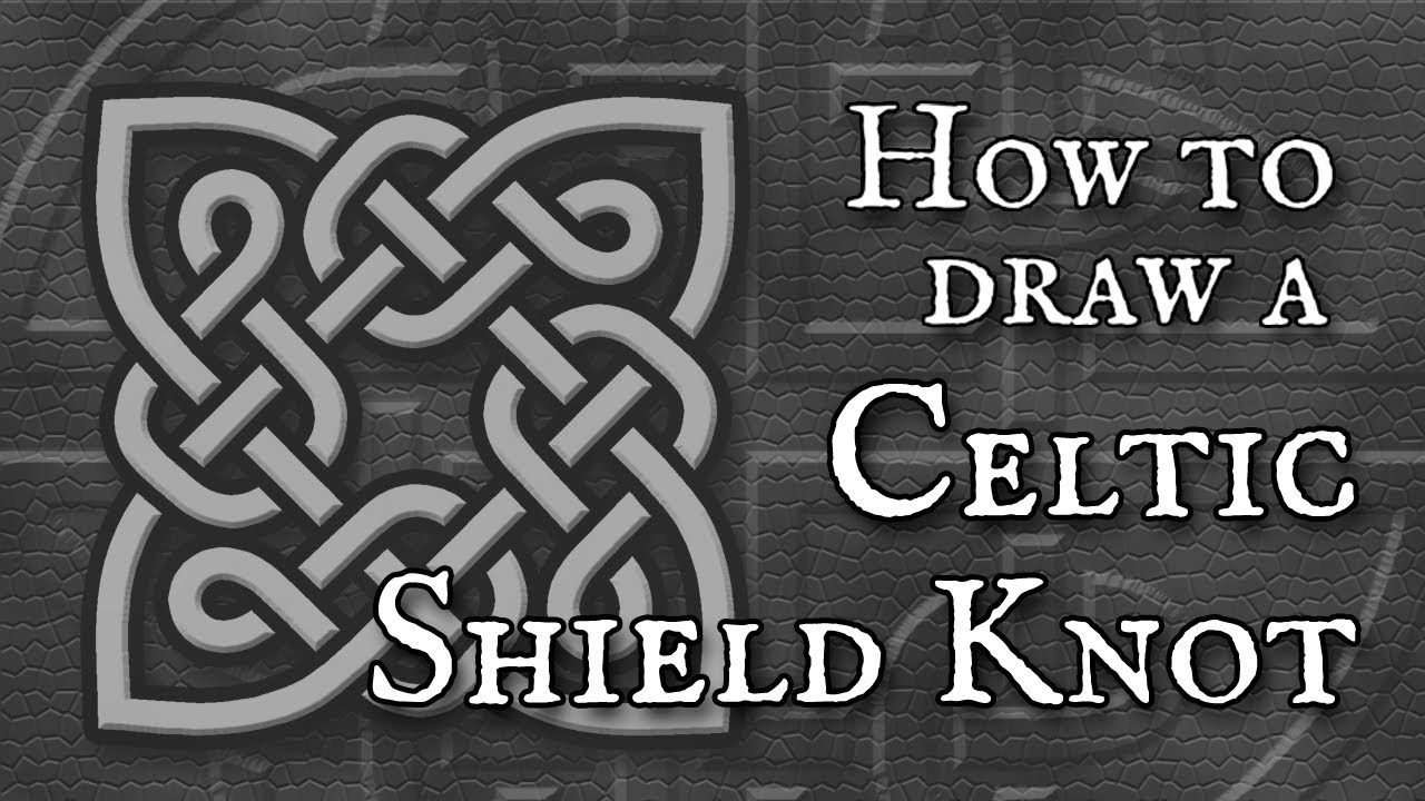 How to draw a black and red Celtic Shield Knot