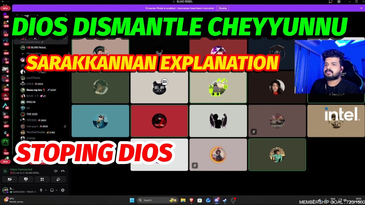 DIOS DISMANTLE🙂 SARAKKANNAN EXPLANATION | STOPING DIOS