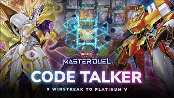 RANK UP FAST WITH CODE TALKER! 9-0 TO PLATINUM! Code Talker Yu-Gi-Oh! Master Duel
