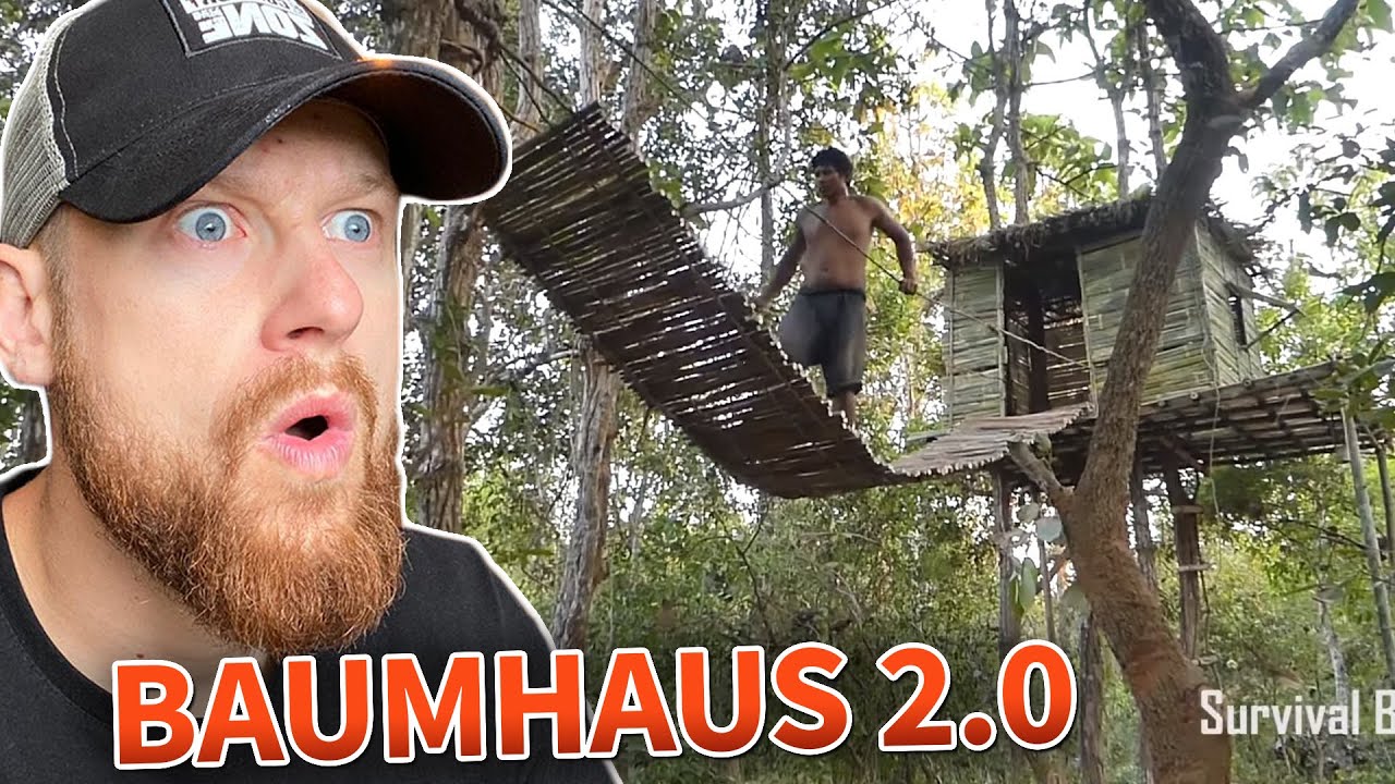 Baumhaus mit HNGEBRCKE  | Bambus Htte im Dschungel bauen | Fritz  Meinecke Twitch Highlights