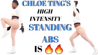 CHLOE TING STANDING ABS WORKOUT HIGH INTENSITY IS HIT #shorts