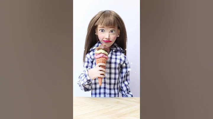 Yummy Ice Cream 🍦 |Yoon Animation ASMR #shorts #icecreamasmr #stopmotion #clayshorts #koreangirl
