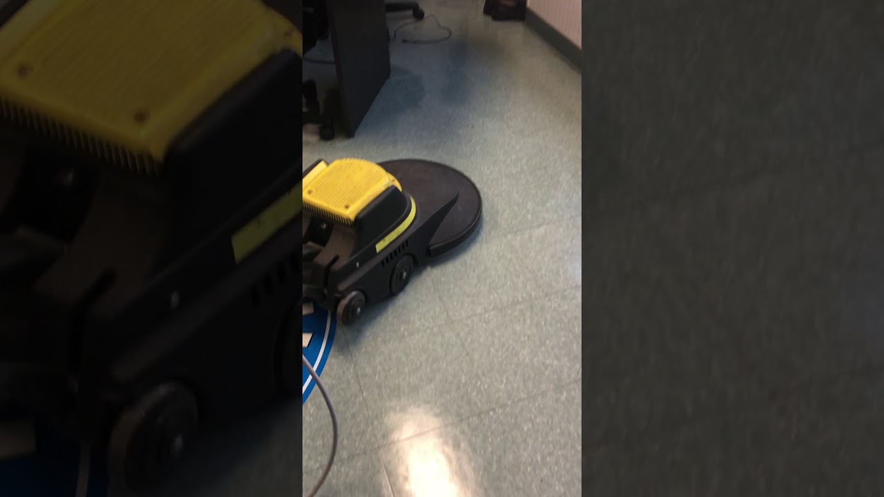 Buffing VCT Tile Floor