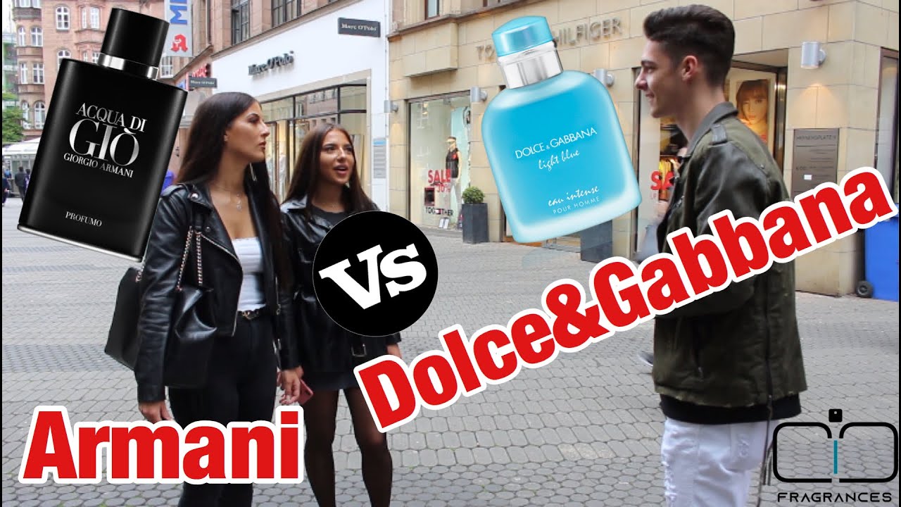 Acqua di Gio profumo vs Dolce&Gabbana light blue eau intense | test - YouTube