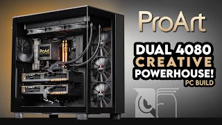 The Ultimate Proart Flex Dual Rtx 4080 Pc Build Nzxt H9 Flow Rog Ryujin Iii Noctua I9 13900K