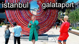 Istanbul Turkey City Center walking tour galataport.4k60|fps