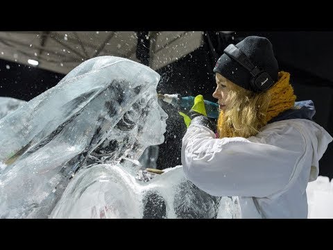 TV Reporter Ruins Everything (Ice Sculpture & Jenga Tower)