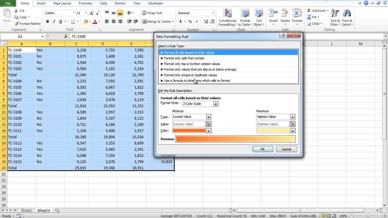 How to add Background Color automatically in Excel - YouTube