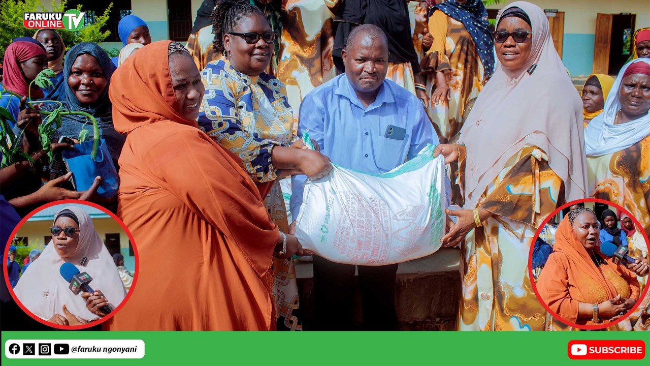 WANAWAKE KATA YA MTONYA WAKABIDHI MSAADA WA UNGA NA MAHARAGE S/M SINGINO.