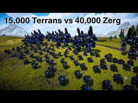 Can 15,000 Terran Marines Hold the Line Against 40,000 Zerg? - UEBS 2