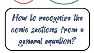 PreCalculus: General Equations of Conic Sections - Circle | Parabola | Ellipse | Hyperbola