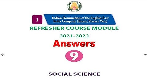 9th social REFRESHER COURSE MODULE Chapter 1 Answers For Englishmedium_TN SAMACHEER REFRESHER COURSE