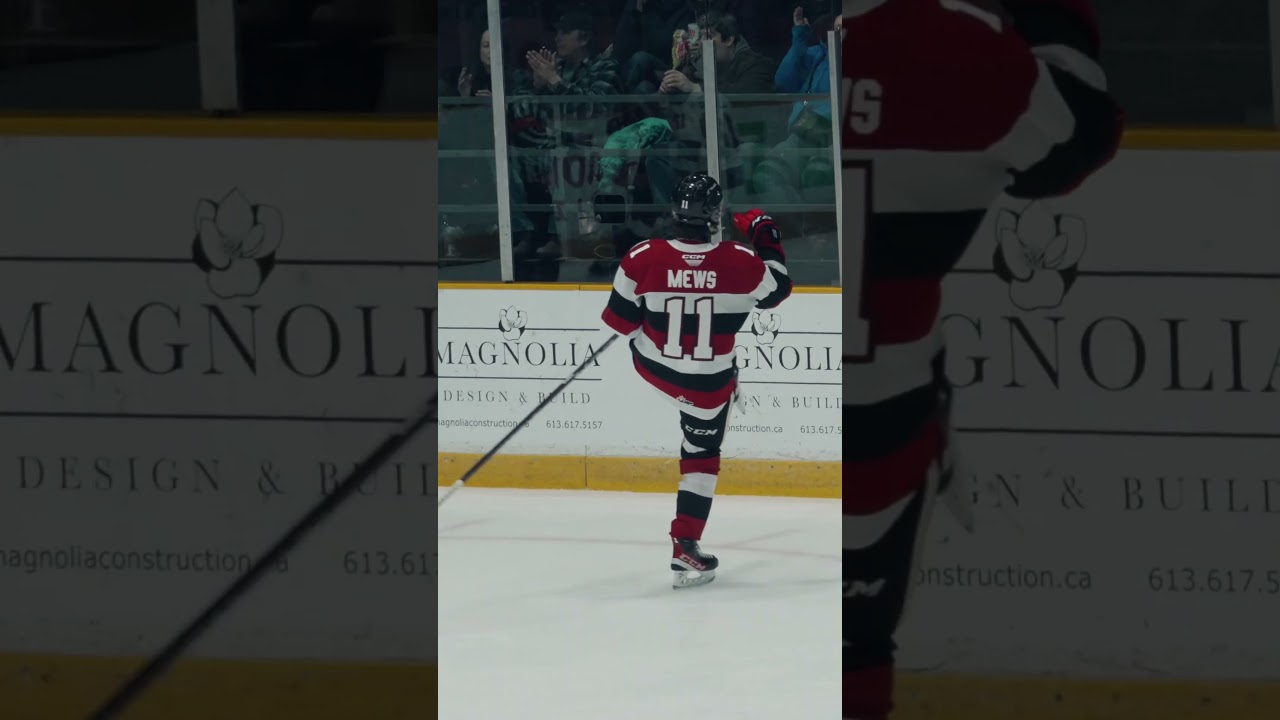 Ottawa 67's Henry Mews goes post-and-in