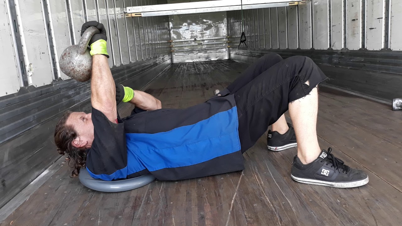 Truck Driver Chest Workout in Trailer YouTube