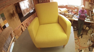 REUPHOLSTERING AN ARMCHAIR