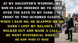 At my daughter’s wedding, my son-in-law ordered me to hand over the keys to my farm in front of