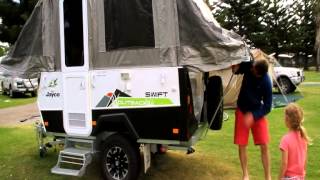 Setting up Jayco Camper Trailer