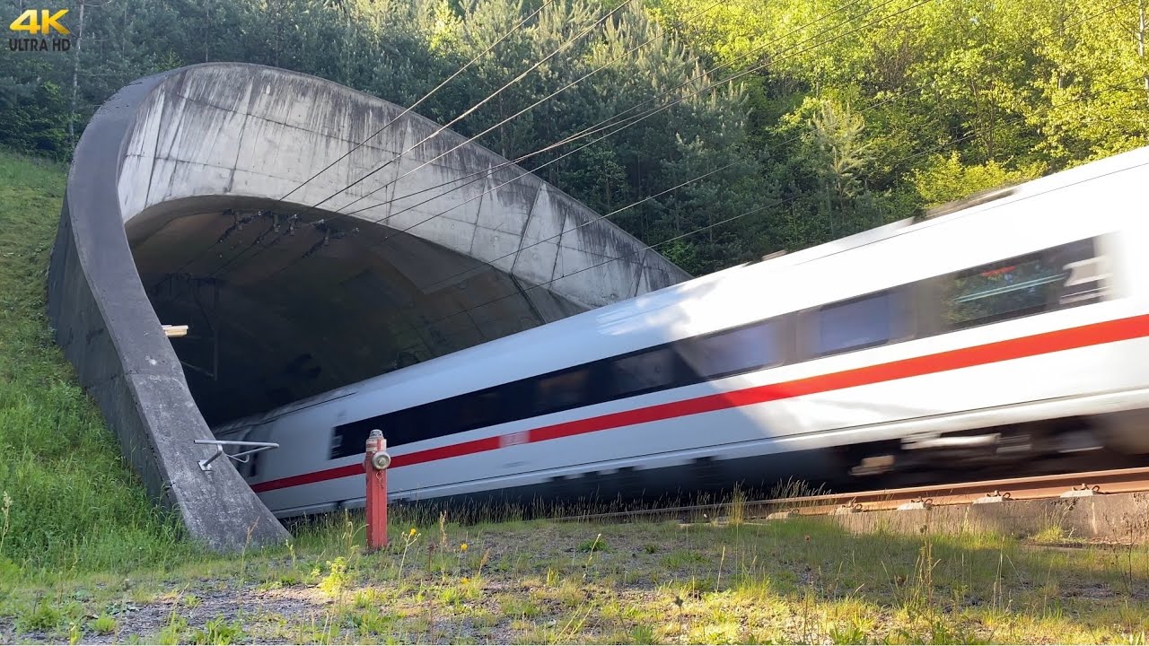 300 km/h German Highspeed ICE Trains - SFS Köln-Rhein/Main [4k] - YouTube