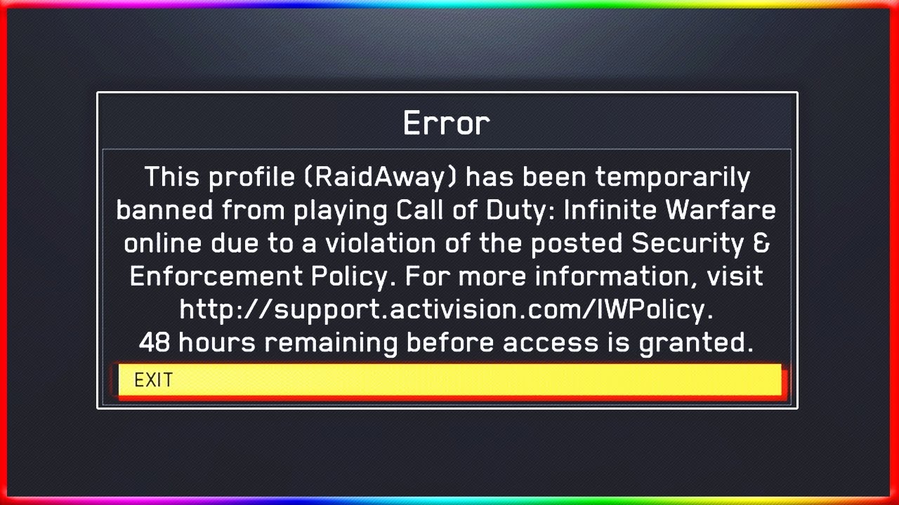 @INFINITYWARD BANNING PLAYERS RIGHT NOW!! (Unlimited Keys Glitch Infinite Warfare Banned)