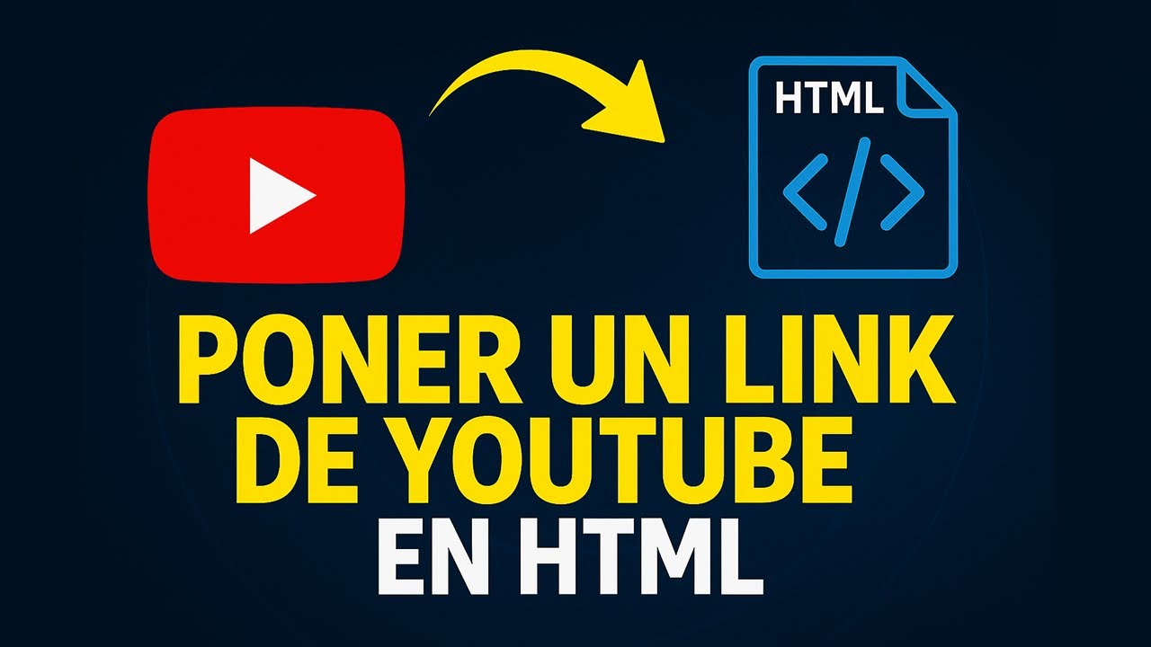 como PONER un LINK de YOUTUBE en HTML 👍