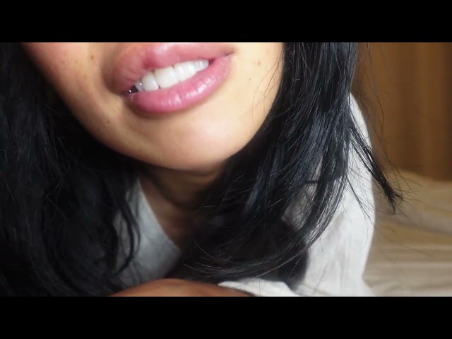 Upclose inaudible whispers and mouth sounds asmr