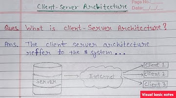 Client server architecture model in Hindi | visual basic notes