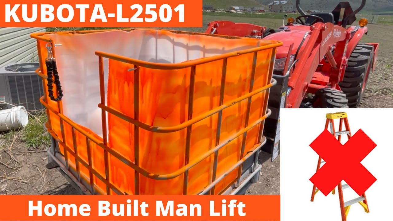 Kubota L2501 Home Built Man Lift SD 480p YouTube