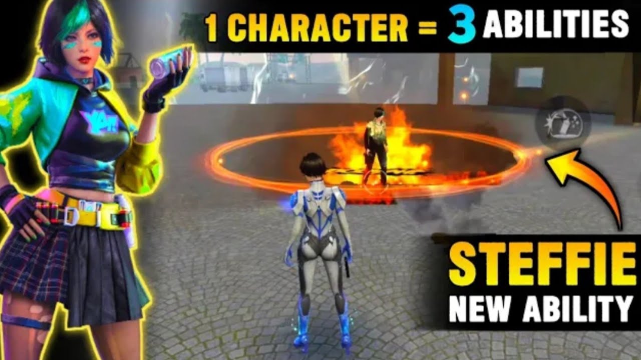 FREE FIRE STEFFIE CHARACTER NEW ABILITY TEST | OB33 UPDATE STEFFIE ABILITY CHANGE - GARENA FREE FIRE