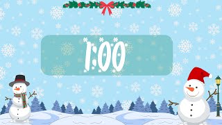 1 Minute Winter Snow Timer | Sleigh Bell Ending