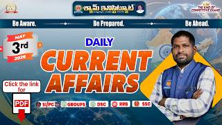 Daily Current Affairs 03 MAY 2026 | Useful For all competitive exams..#shyaminstitute #education