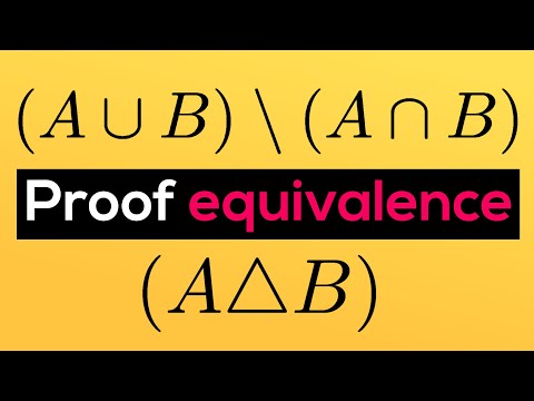 Proof of (A ∪ B) \ (A ∩ B) = (A △ B)