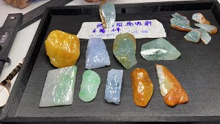 缅甸华侨小姐姐现场直播收翡翠明料缅甸天然翡翠一手货源