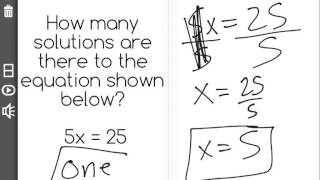 [8.EE.7a-1.2] Solutions of Linear Equations - Common Core Standard