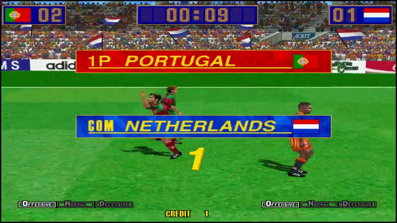 Virtua Striker 2 ver. '97 - PORTUGAL Playthrough - Arcade Mode