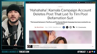 Tim Pool Kamala Harris Lawsuit IS OVER, Resolved To Tim Pool's Satisfaction, X Post DELETED