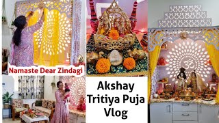 अक्षय तृतीया पूजा 2024, घर के मंदिर को साफ कैसे करें ऑर्गेनाइज कैसे रखें ? My Daily Pooja Vlog l NDZ