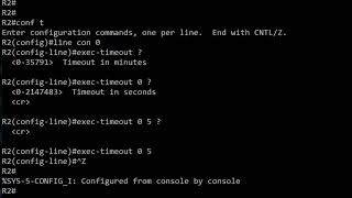 CCNA 200-301 Command Reference:  "exec-timeout"