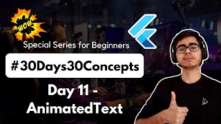Animated Text Widget in Flutter | Flutter 30Days | Complete Flutter Crash Course