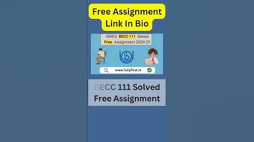 Download IGNOU BECC 111 Solved Free Assignment 2024-25  #ignou