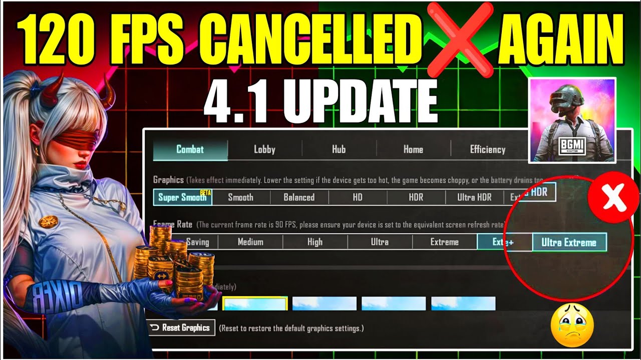 4.1 UPDATE BAD NEWS🥺120 FPS CANCELLED AGAIN😡BGMI WHY 120 FPS REMOVED IN ...