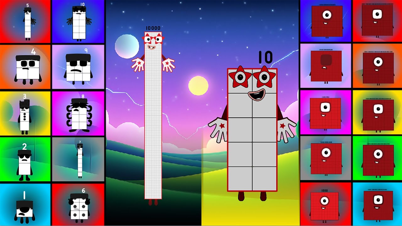 Numberblocks Band But Different 1K-1n Vs (10k-10n) Vs (1-10) But Uncanny vs Normal