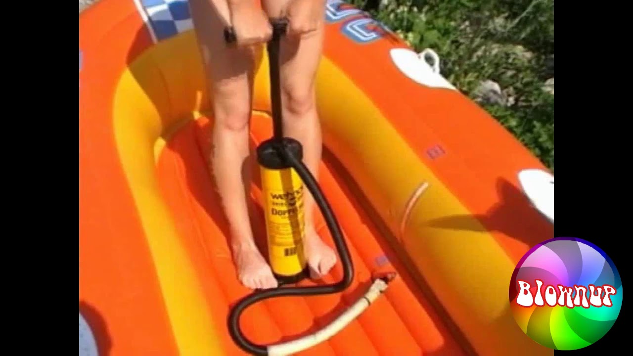 Popping An Inflatable Raft Raft popping - YouTube