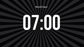 7 Minute Focus Timer with Ticking Sound & Alarm ⏰