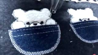 ポケットに入ったかわいい白くまさんのワッペンを作ろう-2