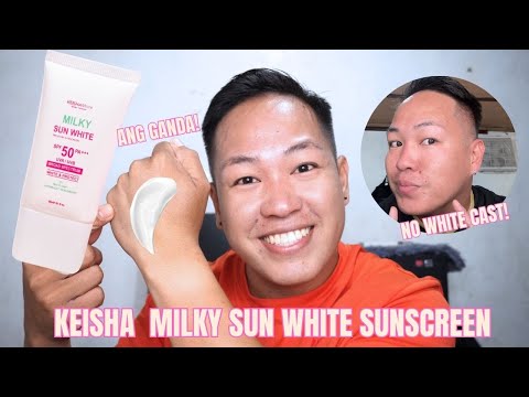 بدون گچ سفید بدون ضد آفتاب LAGKIT NA نقد و بررسی ضد آفتاب ممتاز KEISHA WHITE MILKY SUN WHITE 