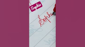 Sophia name signature on demand #shorts #viral #whatsappstatus #satisfying #cursivewriting